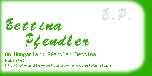 bettina pfendler business card